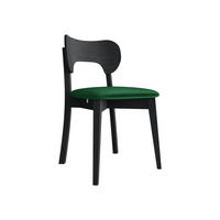 WOHNZIMMER STUHL KT64, Holzfarbe: Schwarz - Schwarz/Grün, Holz/Textil (48/80/51cm) - MIRJAN24