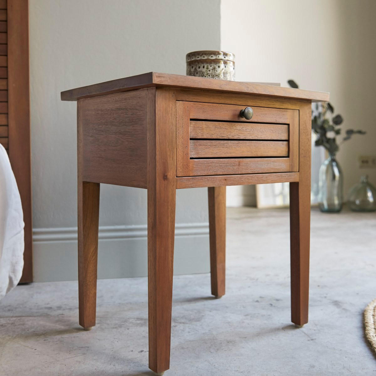 NACHTTISCH Loggia Braun aus Akazie - Braun, Holz (45/50/35cm) - Tikamoon