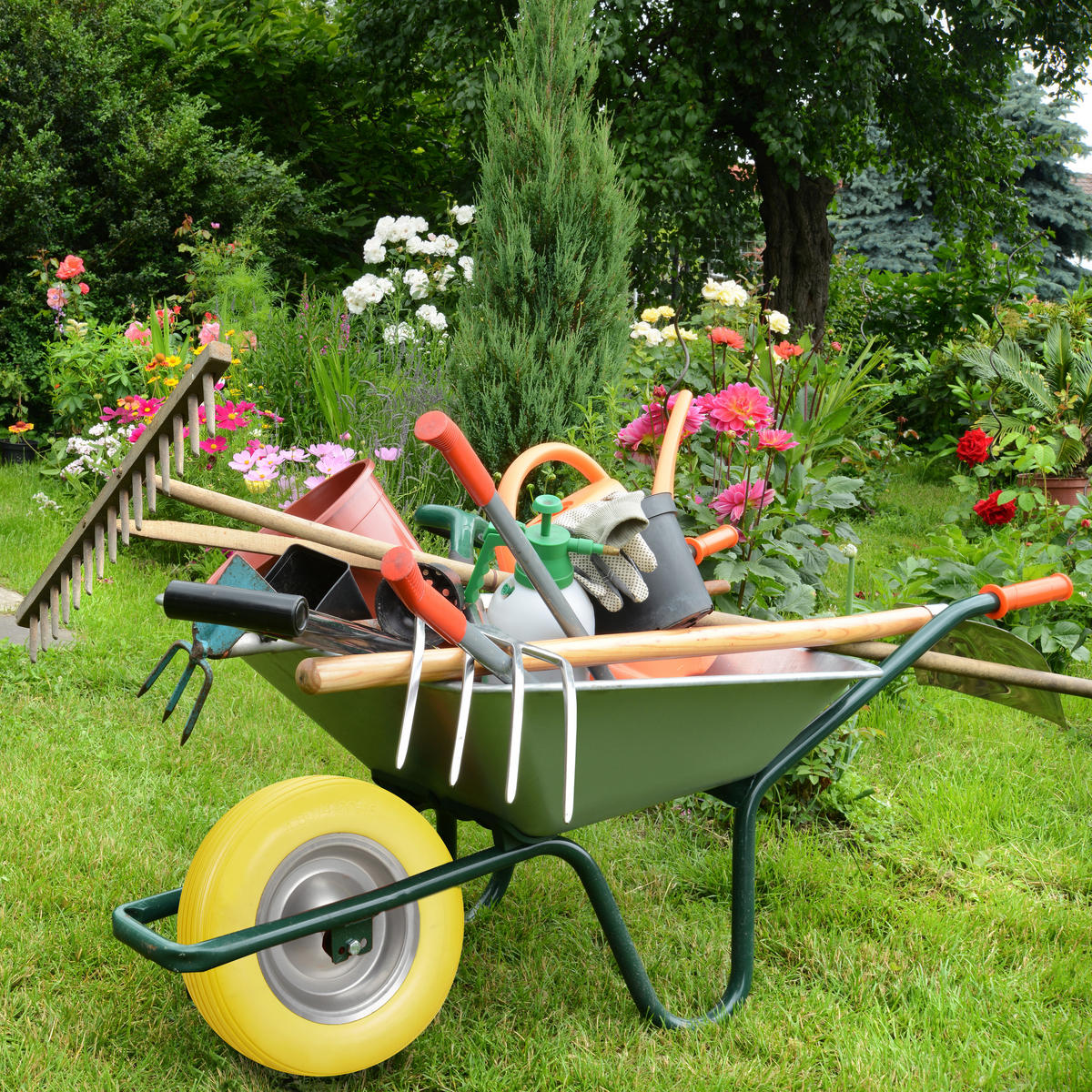 SCHUBKARRENRAD - Multicolor, Kunststoff/Metall (39/39/9cm) - Relaxdays