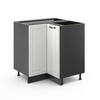 ECKUNTERSCHRANK R-Line Weiß Landhaus 75.6 cm ohne AP - Anthrazit/Weiß, Holzwerkstoff (75.6/81.6/46cm) - Vicco