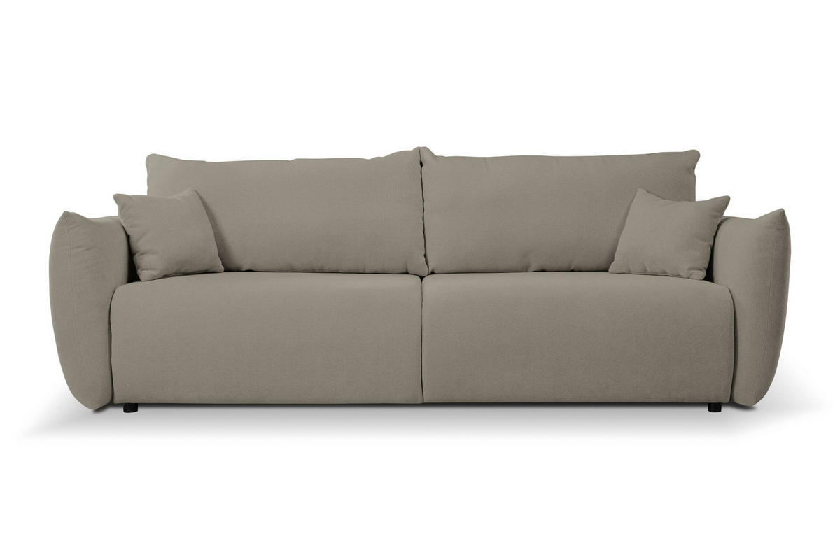 SOFA Hallora - Warmes Grau (Melody 03) - Graubraun, Holzwerkstoff (240/88/108cm) - Möblo