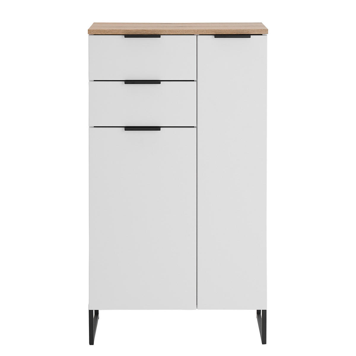 MIDISCHRANK mit 2 Schubladen - Weiß, Holzwerkstoff (60/106/32cm) - home24