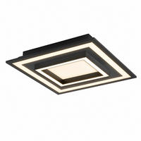 DECKENLEUCHTE LED Stahl, Schwarz, schwenkbar - Schwarz, Metall (45/45/7cm)