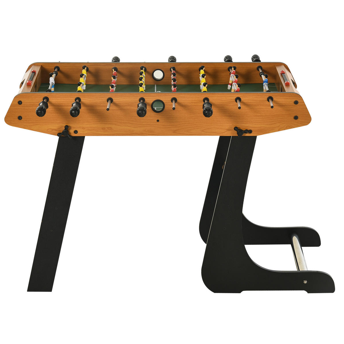 TISCHFUSBALL DE-18846 klappbar mit Punktezähler Schwarz/Holzoptik - Braun, Holzwerkstoff (42/98cm) - ComfortXL