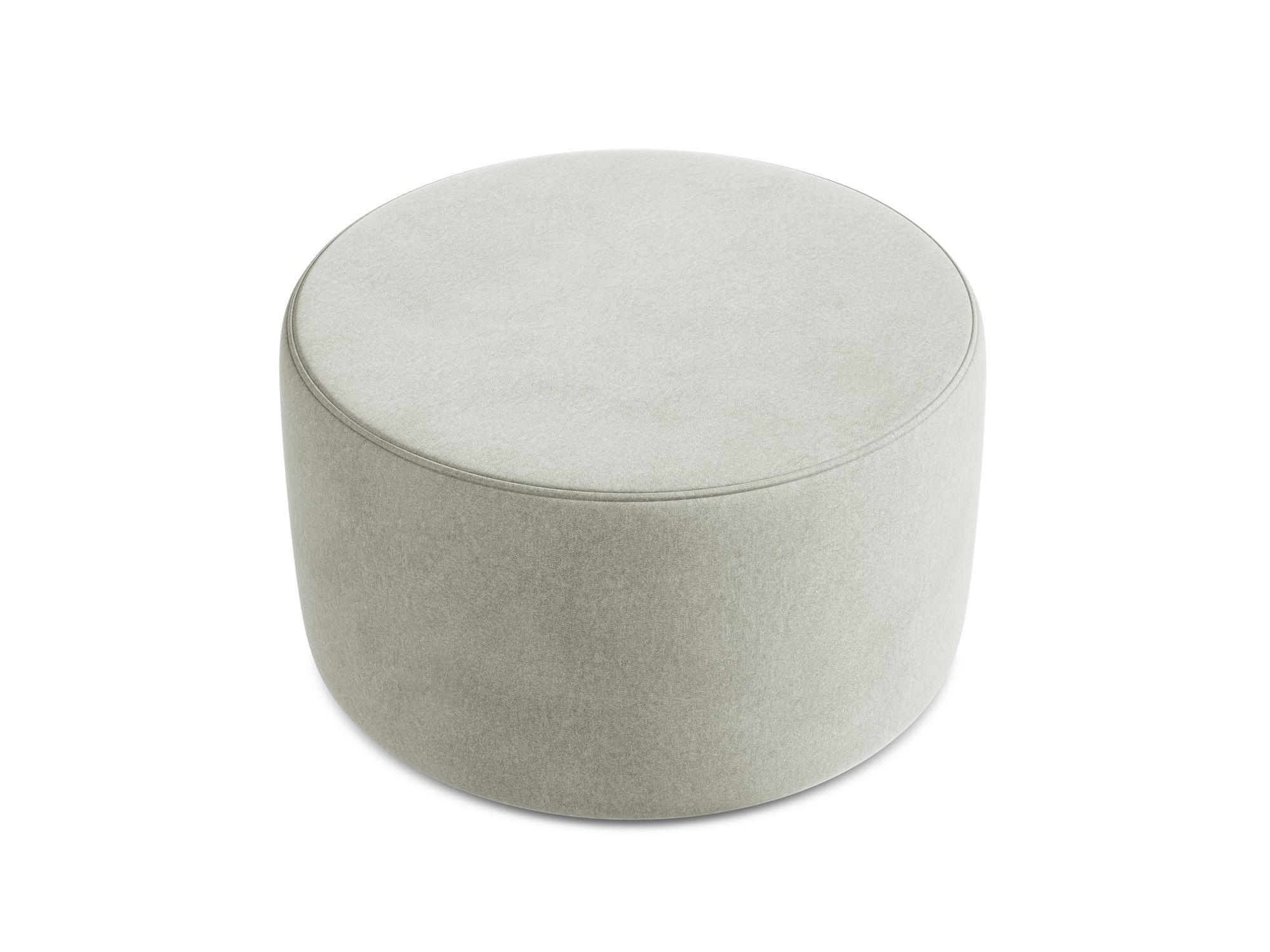POUF Samt Stoff Grau - Blau/Hellgrau, Kunststoff/Textil (81/46/81cm) - Makamii