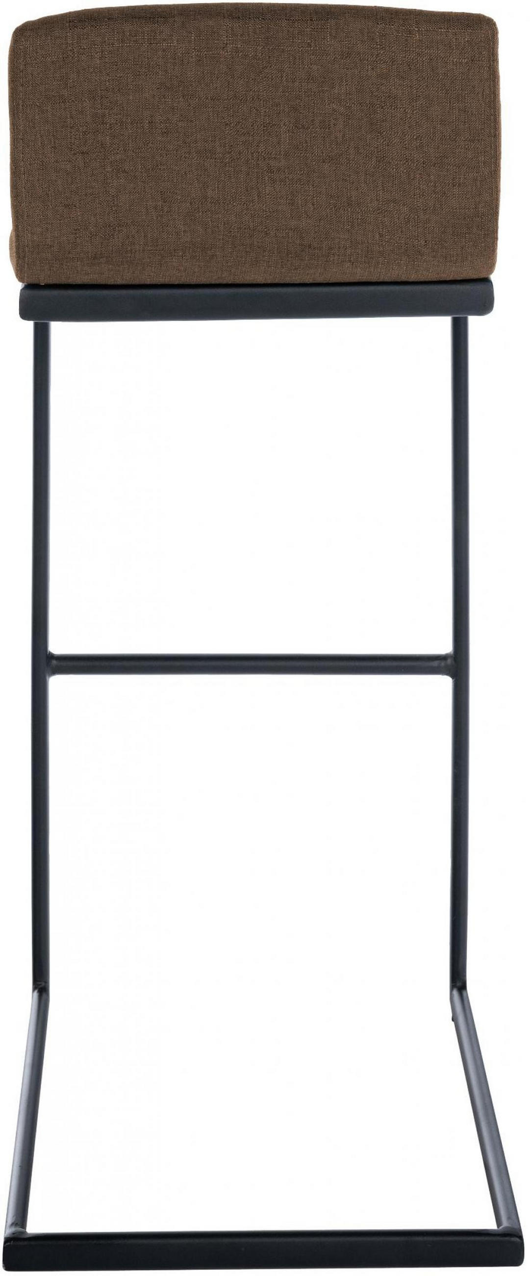 BARHOCKER Stoff Braun - Schwarz/Braun, Textil/Metall (40/96/50cm) - CLP