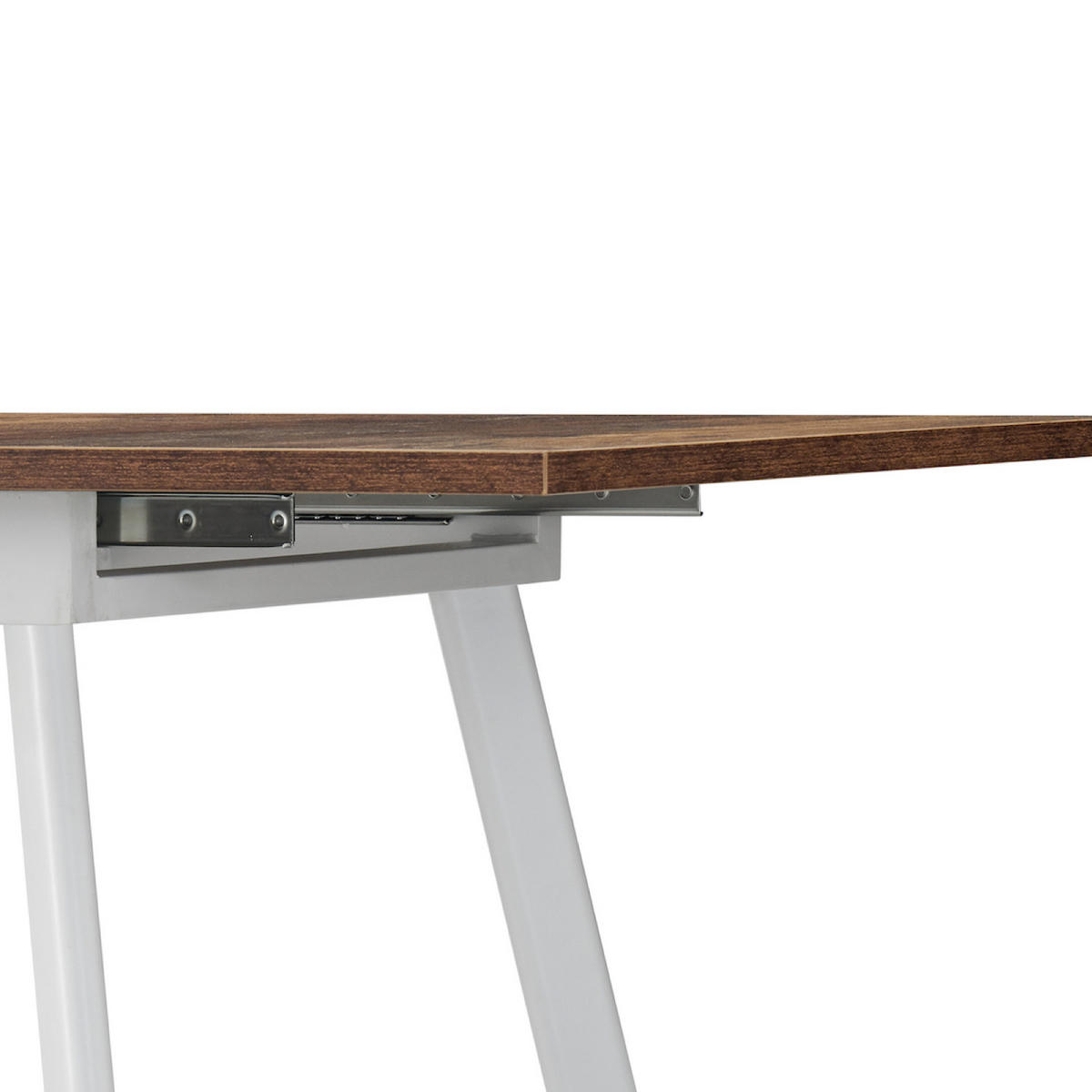 ESSTISCH OSKAR 120-160/80/76 cm Texas-Eiche - Weiß/Braun, Holzwerkstoff/Metall (80/120/76cm) - B&D Home