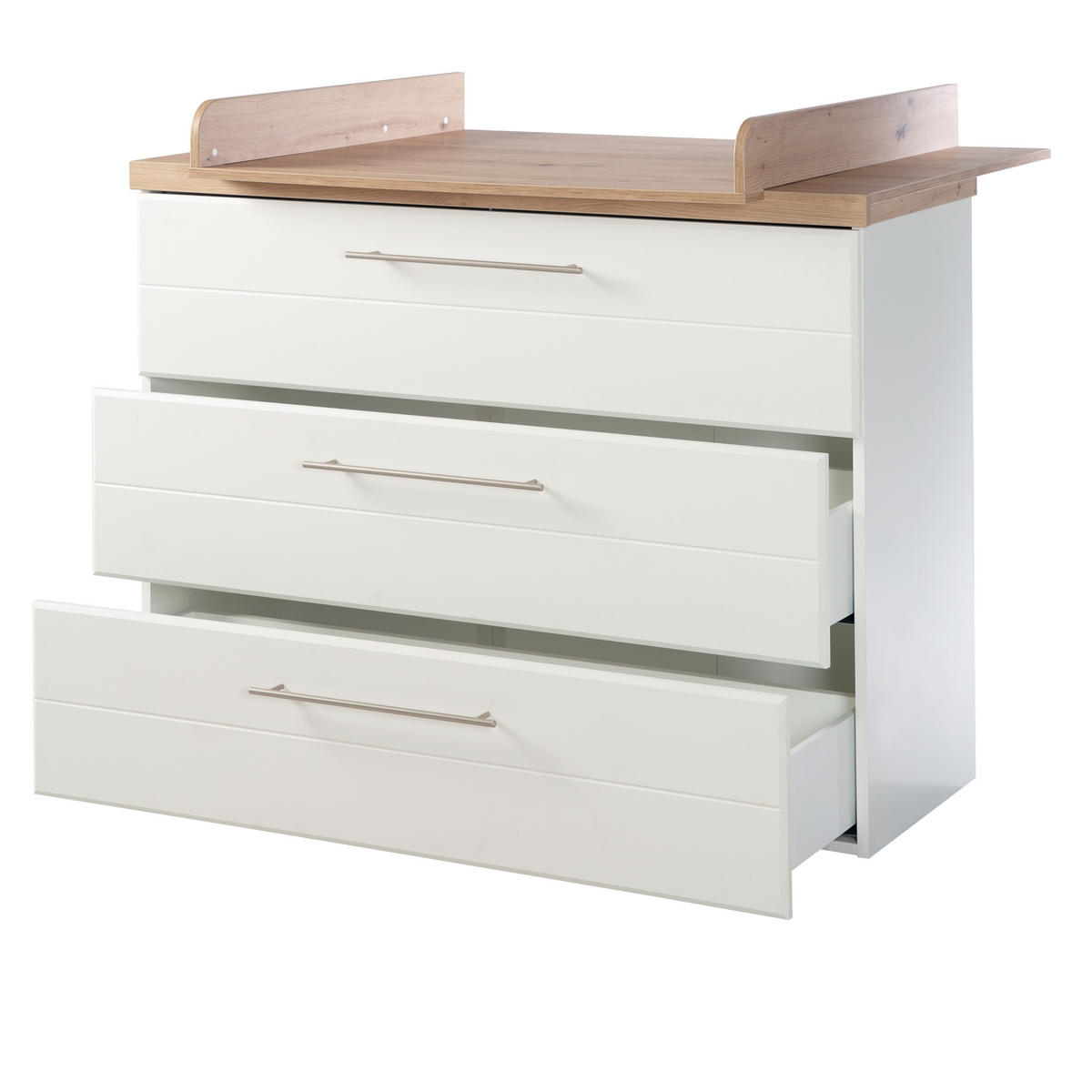 BABYZIMMER-SET Nele 3-teilig - Weiß, Holzwerkstoff (76/81/144cm) - Roba
