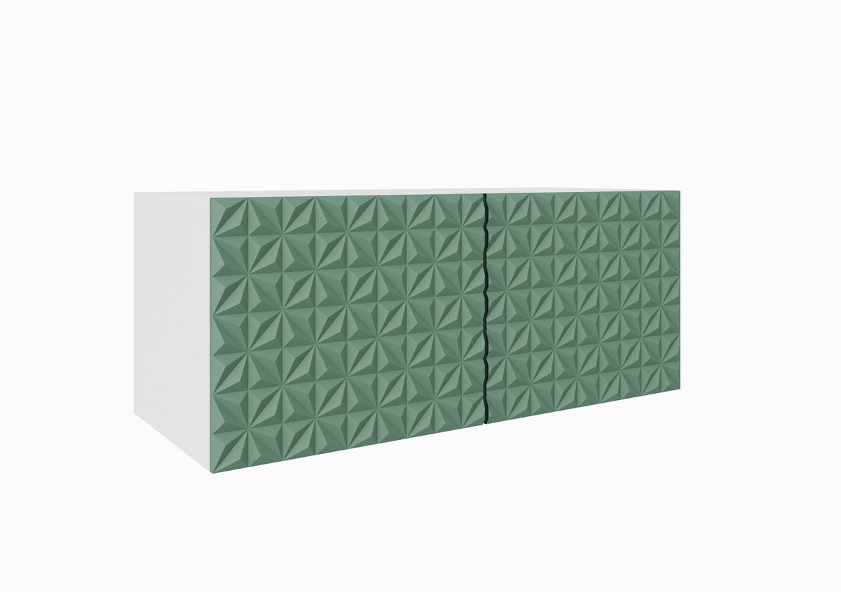 TV-SCHRANK CALI - Weiß/Grün, Holzwerkstoff (100/41/40cm) - Meblini