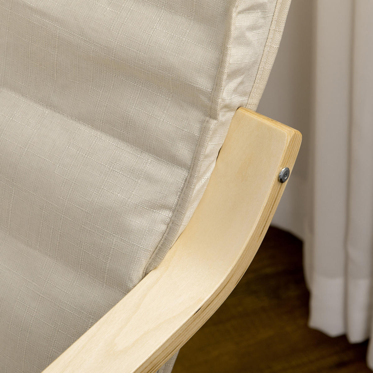 RELAXSESSEL 66,5/94/100 cm in Cremeweiß mit verstellbarem Fußteil - Creme, Textil (94/100/66.5cm) - Flora Grace