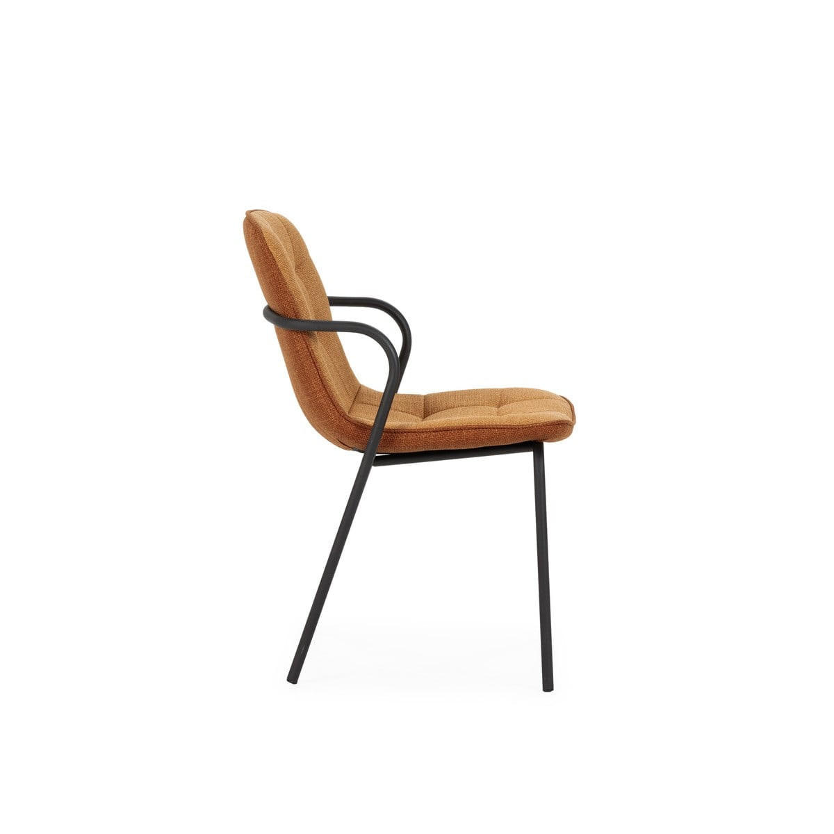 STÜHLE 4er-Set aus Stoff mit Metallbeinen 59/46/51 cm - Terracotta, Textil (59/46/75cm) - Calicosy