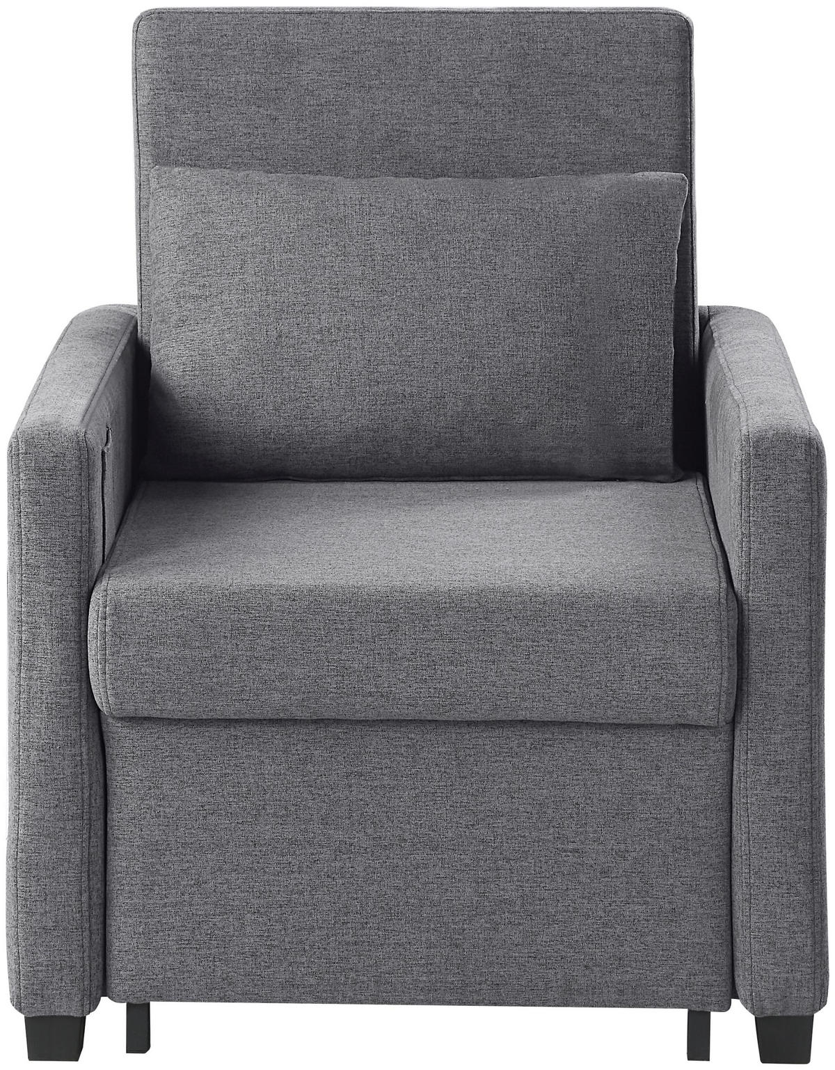 SCHLAFSESSEL Jerry Grau - Grau, Textil (74/89/91cm) - ATLANTIC home collection