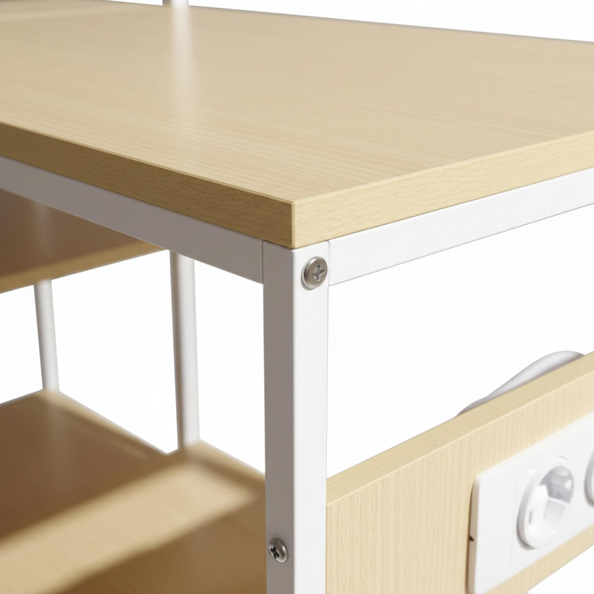 KUCHYNSKÁ pol. - viacfarebná, kov/kompozitné drevo (40/151/82cm) - Relaxdays