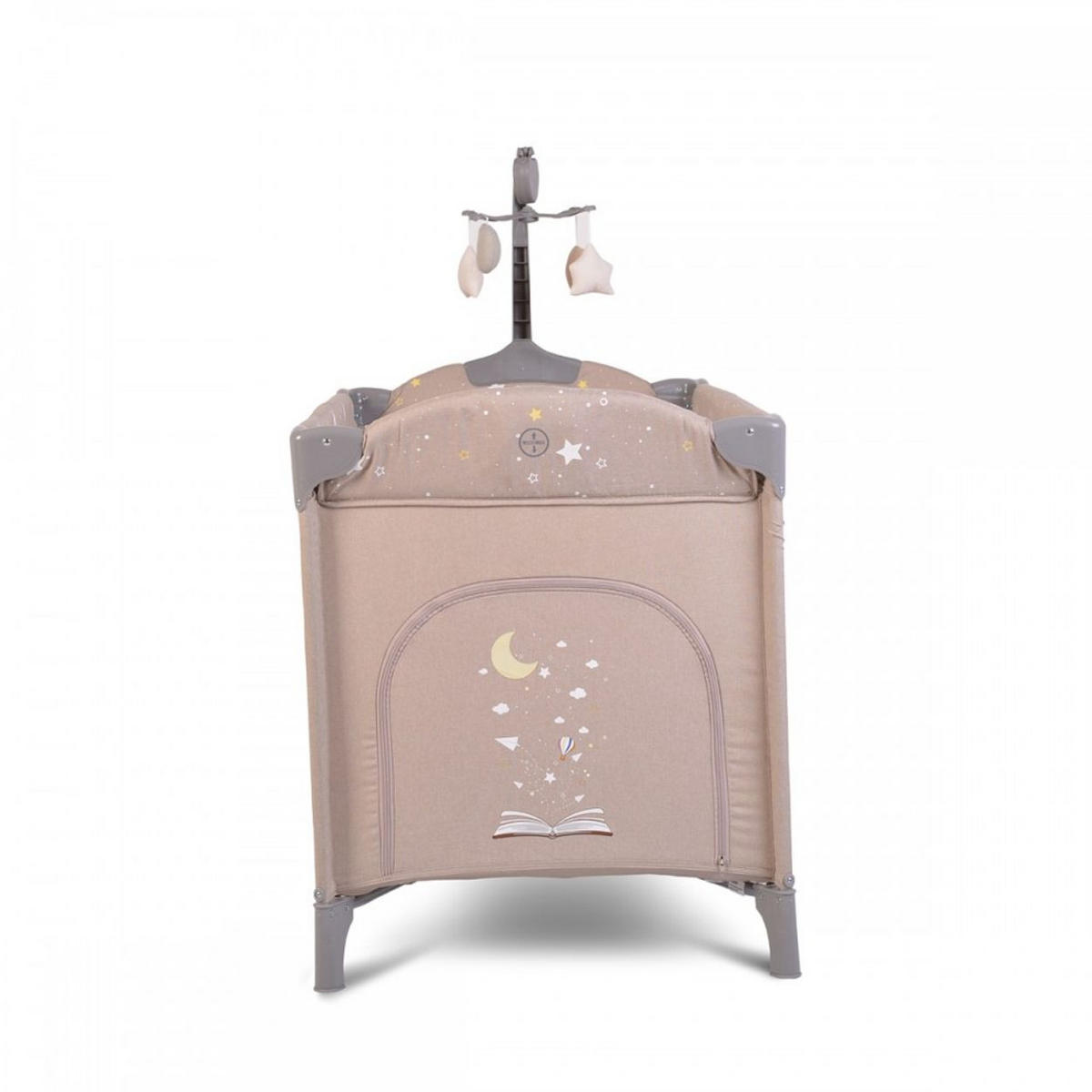 REISEBETT Once upon a time beige 2 Ebenen, Seiteneingang, Matratze, Mobile - Beige, Kunststoff (60/120cm) - Cangaroo