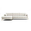 ECKSOFA links Mamaia aus strukturiertem Stoff leichtes beige 5 Sitzplätze - Creme, Textil (185/293cm) - Micadoni