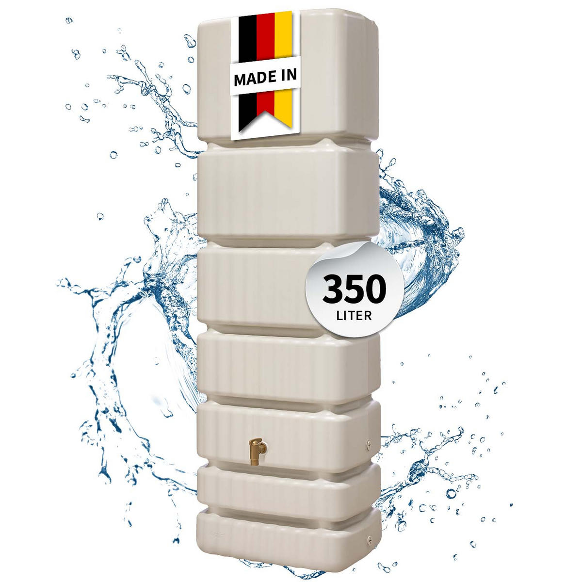WANDTANK 350 L, sandbeige - Beige, Kunststoff (60/184/39cm) - 4rain