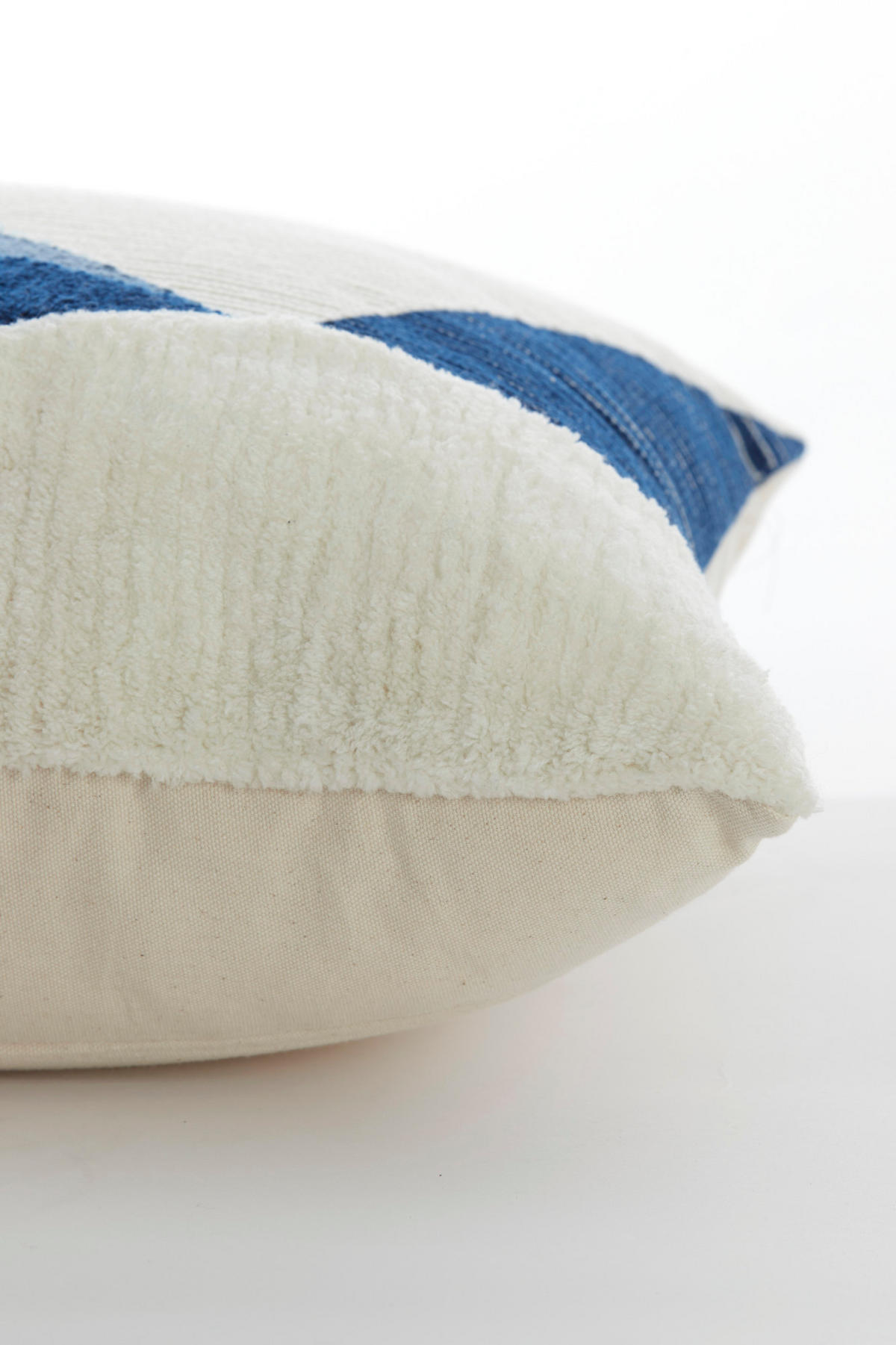 DEKOKISSEN Rejas Blau 45/45/10 cm - Blau, Textil (45/45cm) - Light & Living