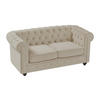 SOFA 2-Sitzer - Samt - Beige - CHESTERFIELD - Beige, Textil (88/72/168cm) - Vente-Unique