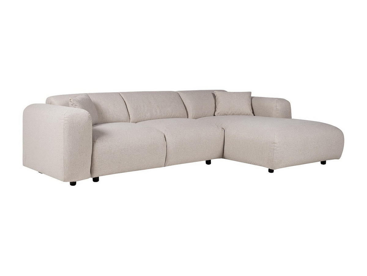 SOFA - 5 Personen - stoff - beige Pogni - Beige, Textil (280/73/165cm) - Vente-Unique