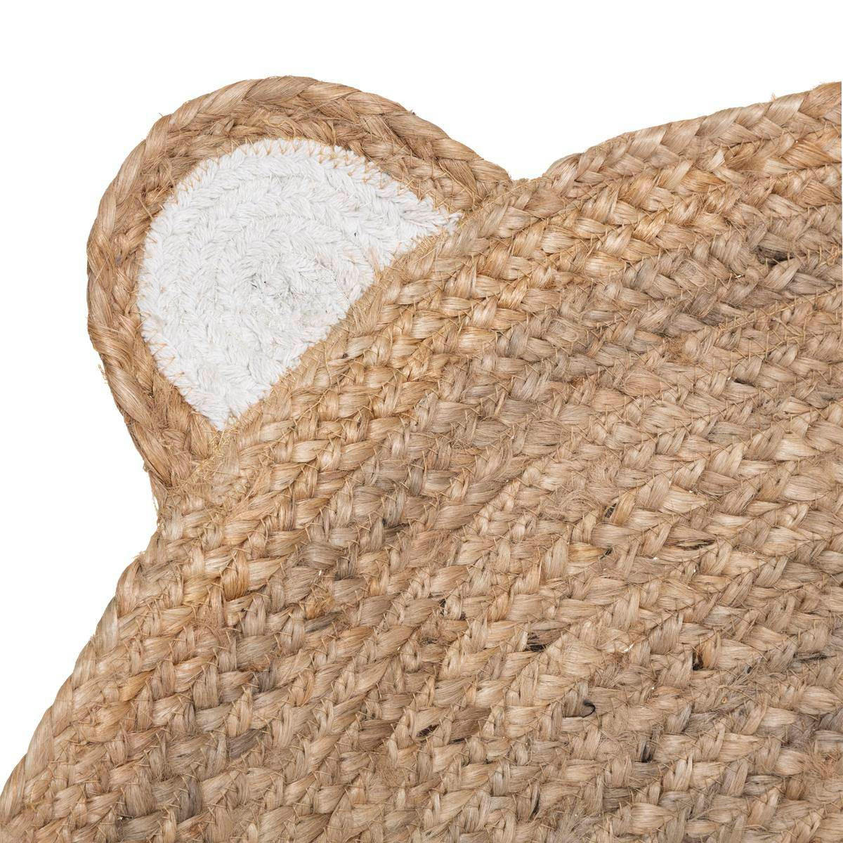 KINDERTEPPICH Ø 100 cm Bär - Braun, Naturmaterialien (100/100cm) - Atmosphera for kids