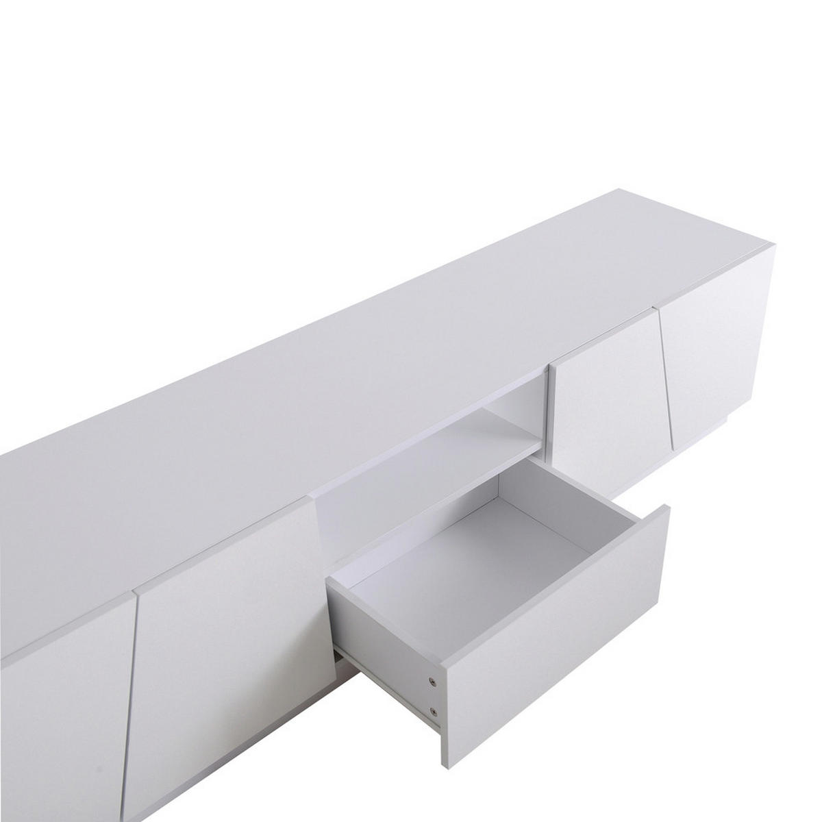 TV-SCHRANK 170cm Modern Patchwork-Stil Weiß - Weiß, Holz (43/23/60cm) - FLIEKS