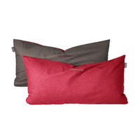 KISSENHÜLLENSET Doubleface - Renforcé - 2-teilig - 40 x 80 cm - Rot-Dunkelgrau - Dunkelgrau/Rot, Textil (40/80cm) - SCHIESSER