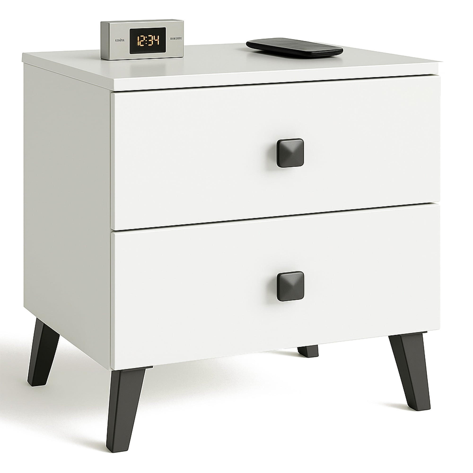 RAUMHIRSCH FURNITURE NOČNÍ STOLEK bílý, černý 43/40/37