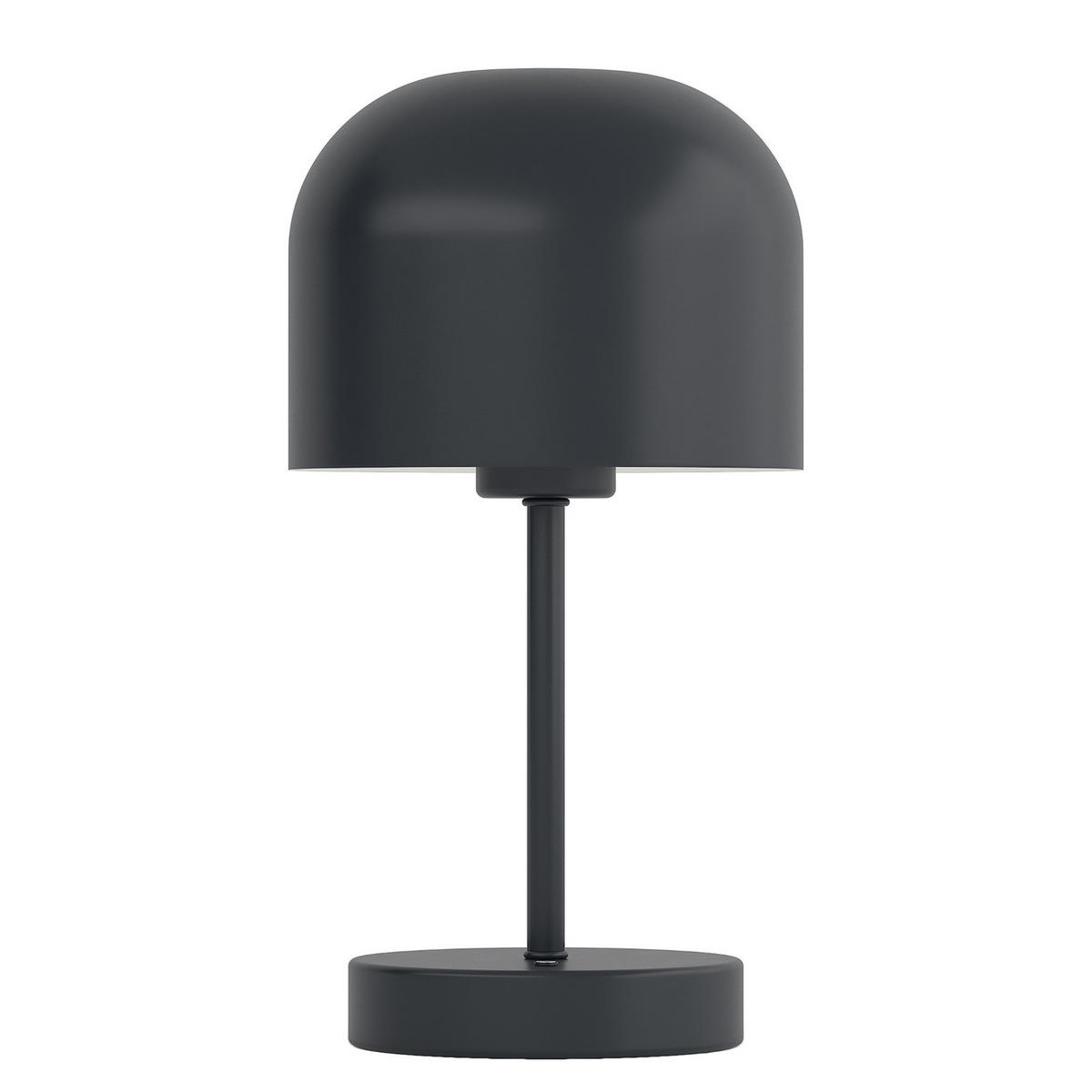 AKKU-TISCHLEUCHTE - Eisen / Kunststoff - Dimmbar - Schwarz, Metall (13/13/25cm) - home24