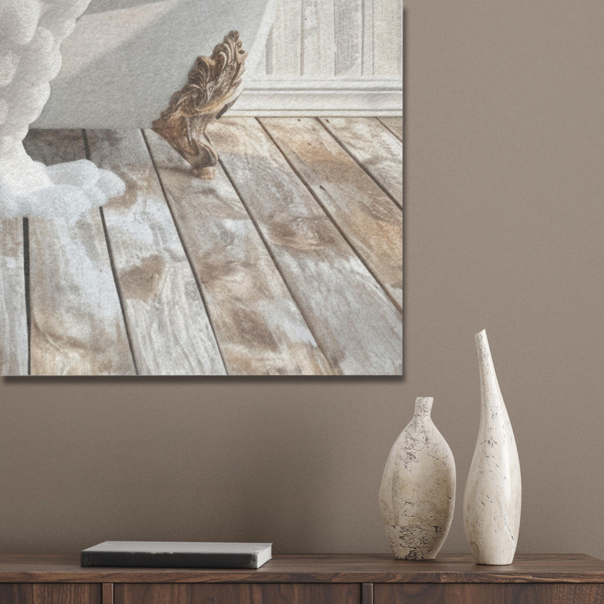 AKUSTIKPANEEL Esel - Tiere - Badewanne - Schaumstoff 70x100 cm - Weiß, Textil (70/0.9/100cm) - MuchoWow