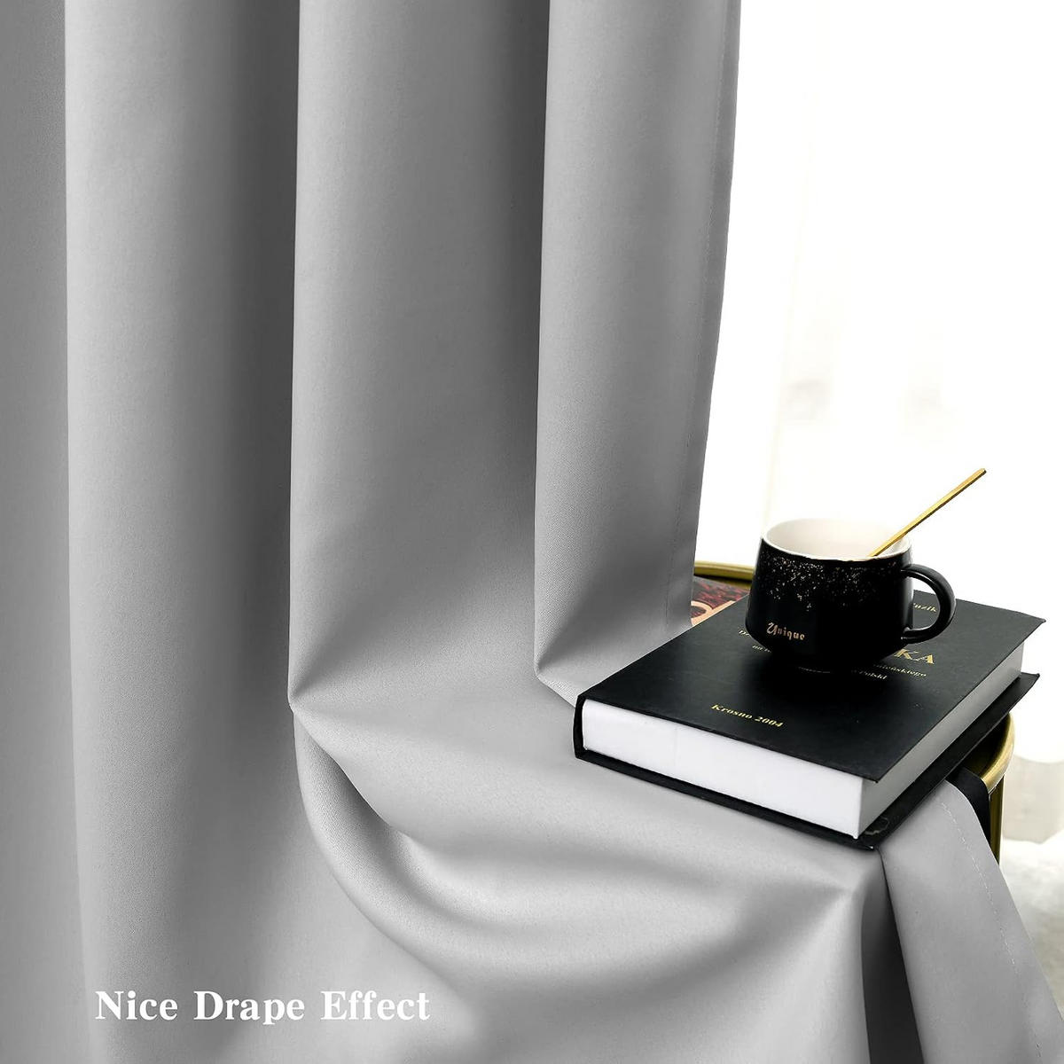 VERDUNKELUNGSVORHÄNGE, wärmeisolierend – 132 x 160 cm – 2 Stück, grau - Grau, Textil (132/160cm)