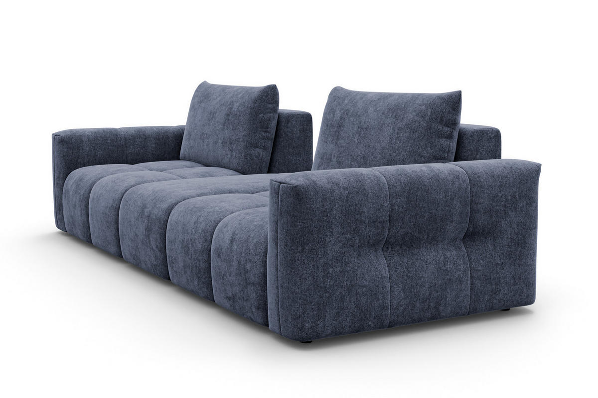 SOFA VERONA 4-Sitzer, Marineblau - Blau/Schwarz, Holz/Textil (282/83/110cm) - Courtois Laville