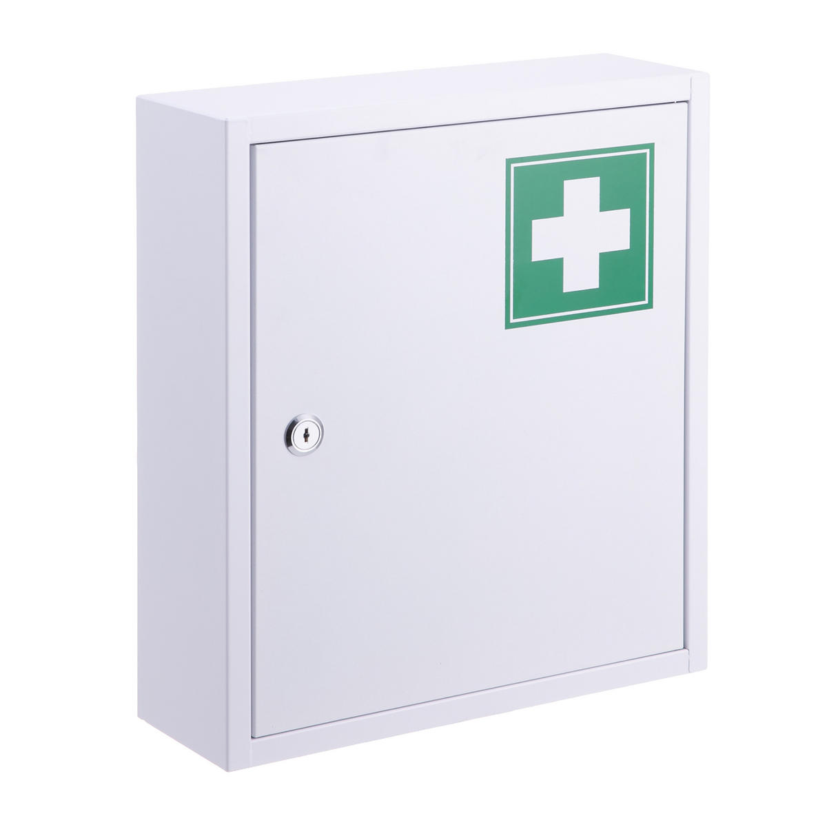 MEDIZINSCHRANK - Weiß, Metall (31.5/36/10cm) - Relaxdays