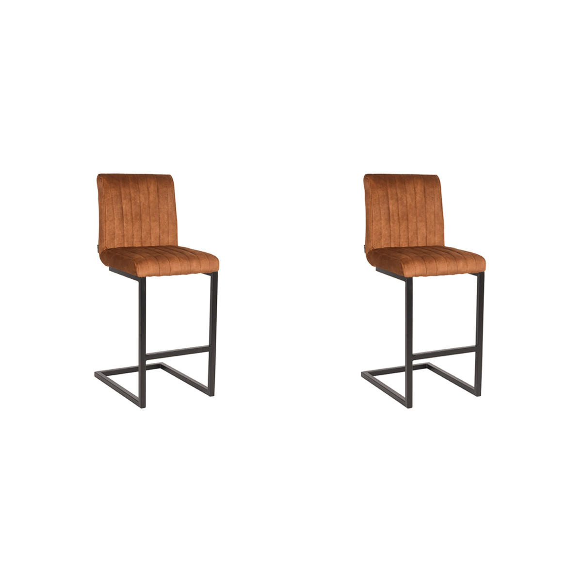 BARHOCKER Milo Gelb 53/41/100 cm 2er-Set - Gelb, Textil (41/100/53cm) - LABEL51