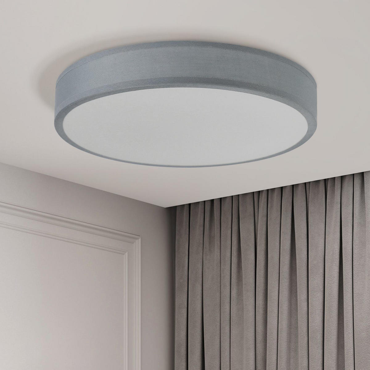 LED-DECKENLEUCHTE Alvira 30/30/6 cm - Grün, Textil (30/30/6cm) - Nettlife