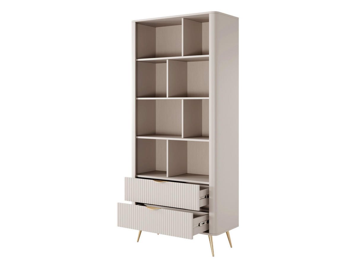 NACHTTISCH Lante - Dunkelgrau/Schwarz, Holzwerkstoff/Metall (64/56/38cm) - MIRJAN24