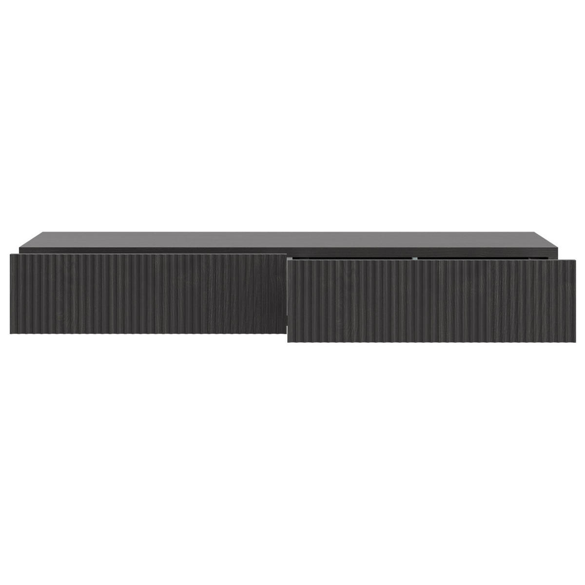 WANDKONSOLE Nolie Holzoptik Esche Schwarz 110 cm - Schwarz, Holzwerkstoff (110/17/40cm) - Selsey