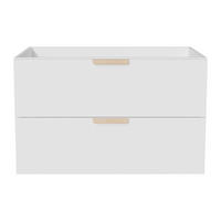 WASCHBECKENUNTERSCHRANK - 80 cm x 46 cm - holz - weiß Avoreli - Weiß, Holz (80/50/46cm) - Vente-Unique