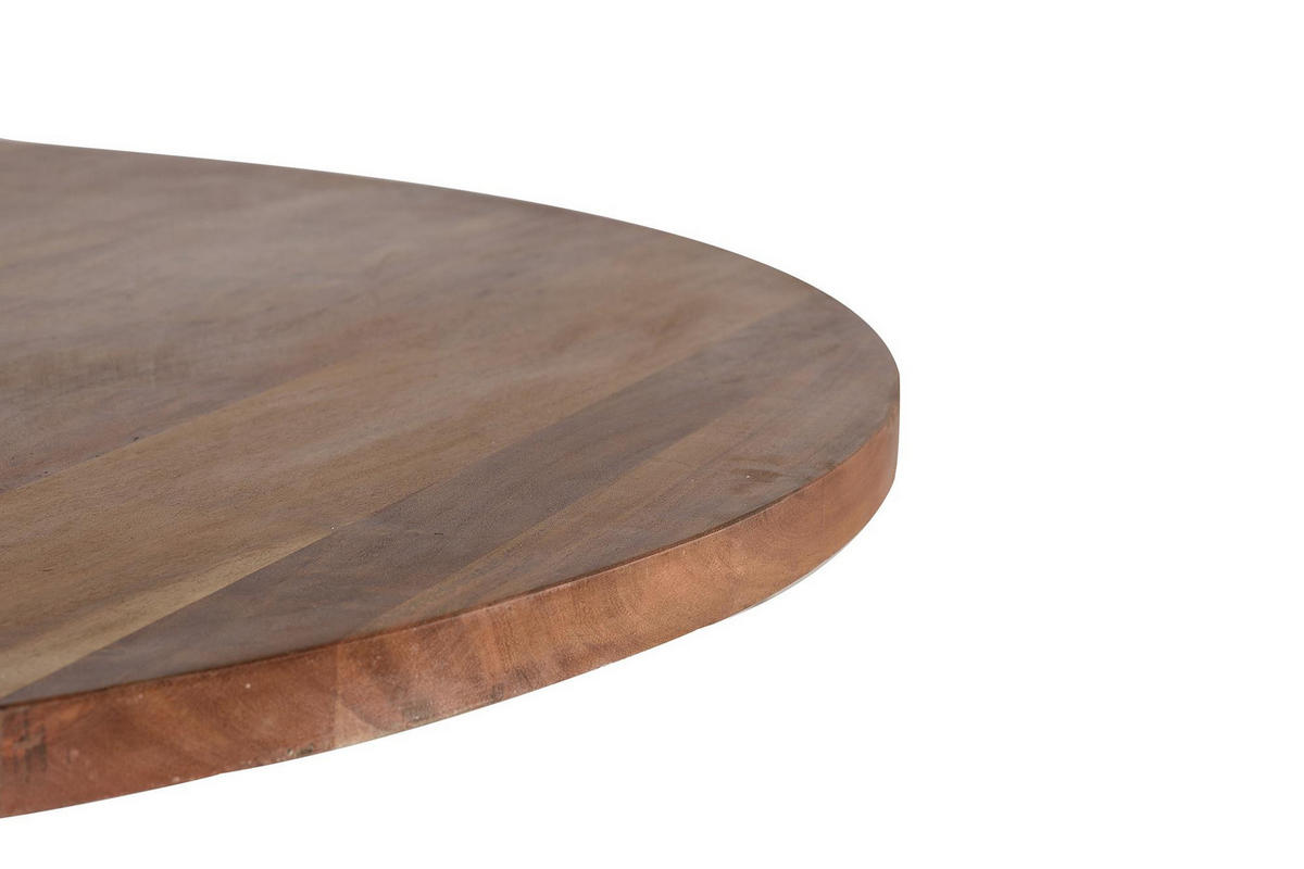 ESSTISCH aus natürlichem Akazienholz und schwarzen Metallbeinen - Braun, Holz (150/150/76cm) - Giner y Colomer