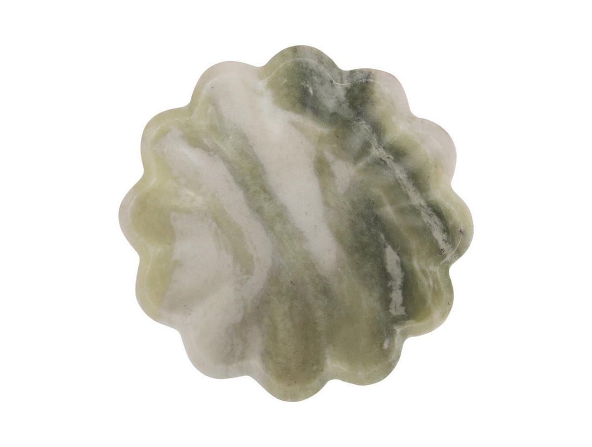 SCHALE Flower 20/20/5 cm - Grün, Naturmaterialien (20/5cm) - Present Time