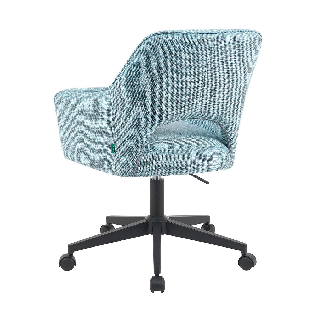 BÜROSTUHL Mika-Ilvy - Schwarz/Hellblau, Textil/Metall (60/84/65cm) - DUBI Möbel