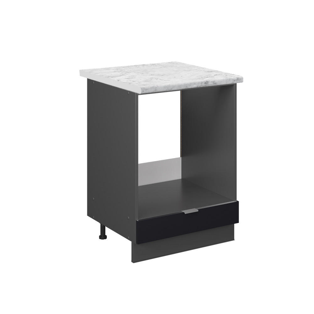 SPISKONVERTERINGSSK&Aring;P Fame-Line Svart randig 60 cm , AP Marble Svart, Antracit 82/60/60 cm