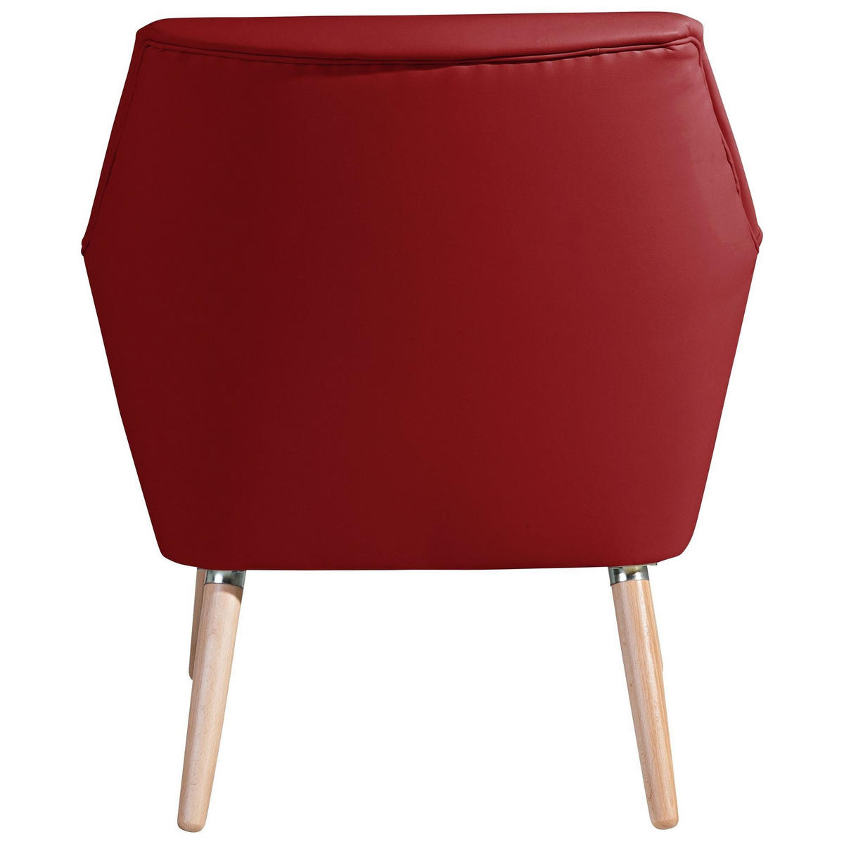 SESSEL Kachka Bezug Kunstleder Buche natur / chilli - Rot, Kunststoff (71/81/67cm) - 58aufmkessel