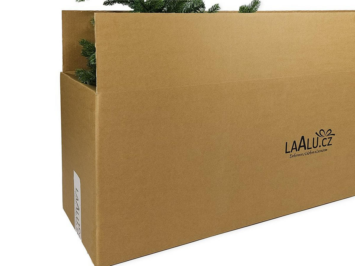 AUFBEWAHRUNGSBOX für Weihnachtsbaum bis 150 cm - 120 × 30 × 30 cm - Naturfarben, Wellpappe (30cm) - LAALU