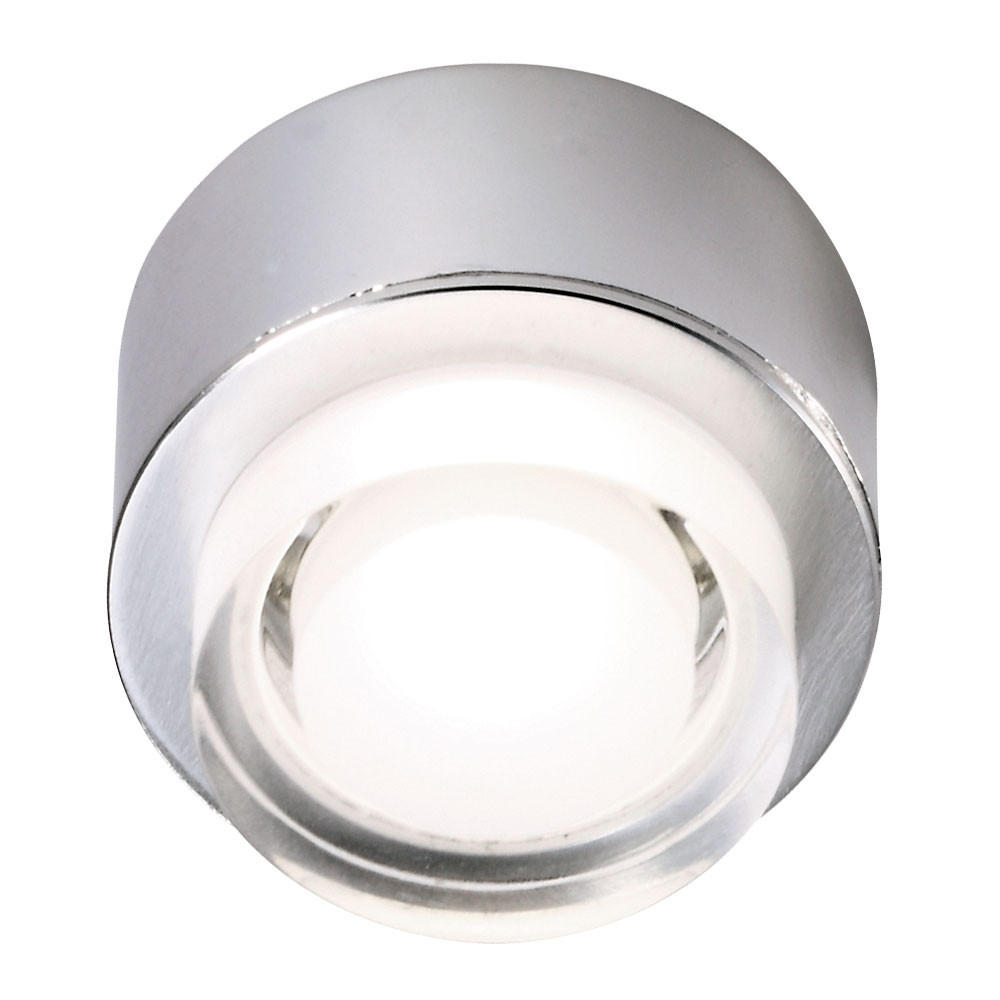 LED DECKENLEUCHTE Aufbauleuchte Silber - Silberfarben, Metall (4/4/3.2cm)