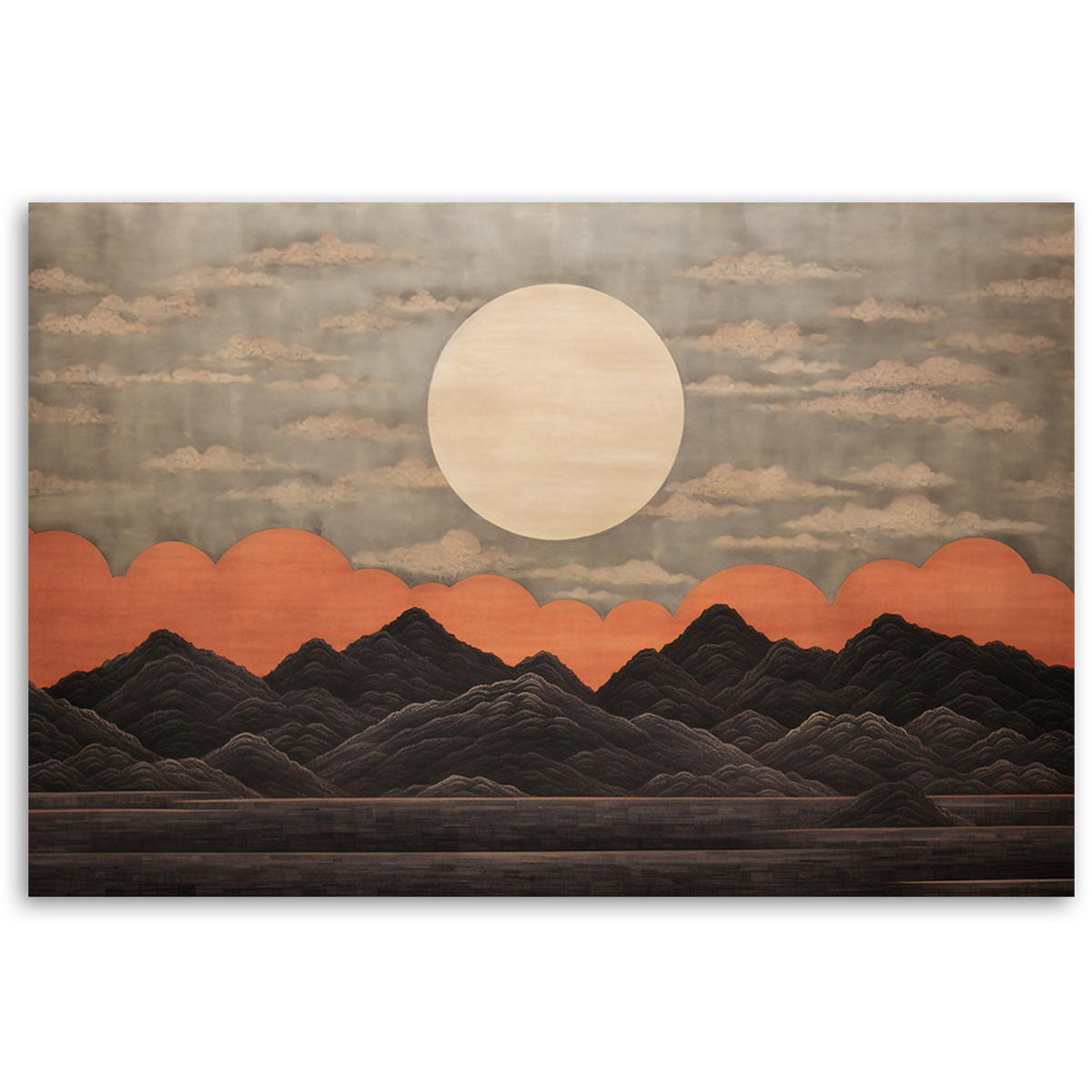 KUNSTDRUCK Orange 120/80 cm - Orange, Textil (120/80cm) - KUNSTLOFT