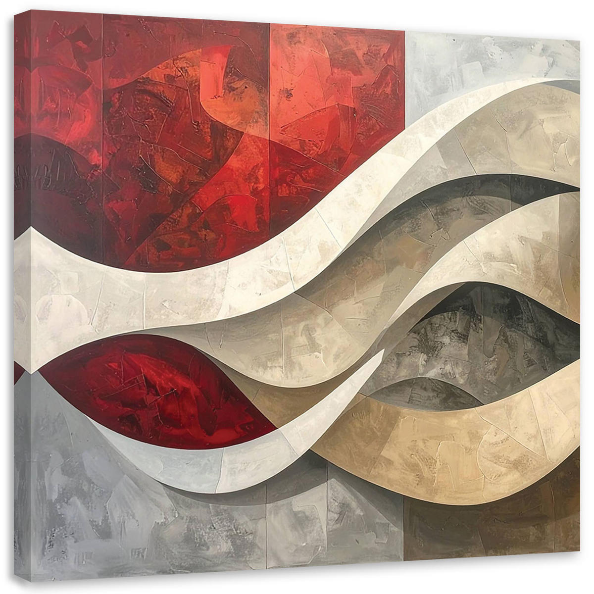 LEINWANDBILD 3D und geometrisch 40x40cm - Multicolor, Textil (40/40cm) - Feeby