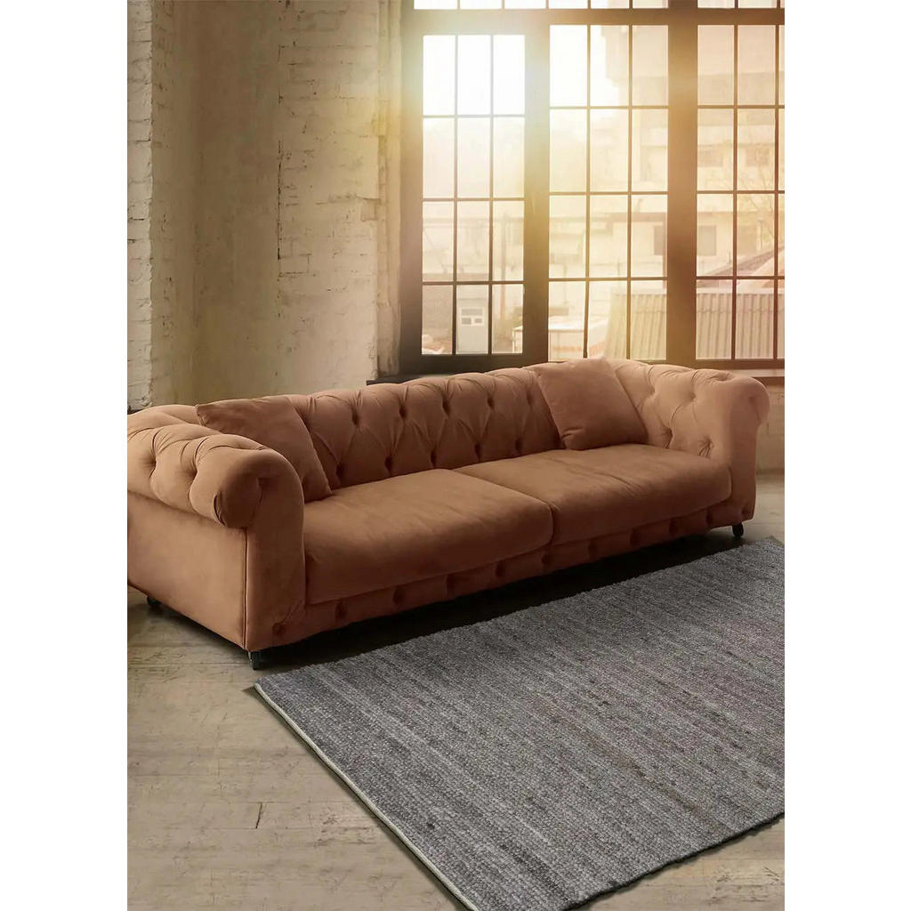 Thumbnail - Atticgo Handwebteppich, Taupe, Textil, Uni, Rechteckig, 80x150 cm, Oeko-Tex® Standard 100, antistatisch, für Fußbodenhei...
