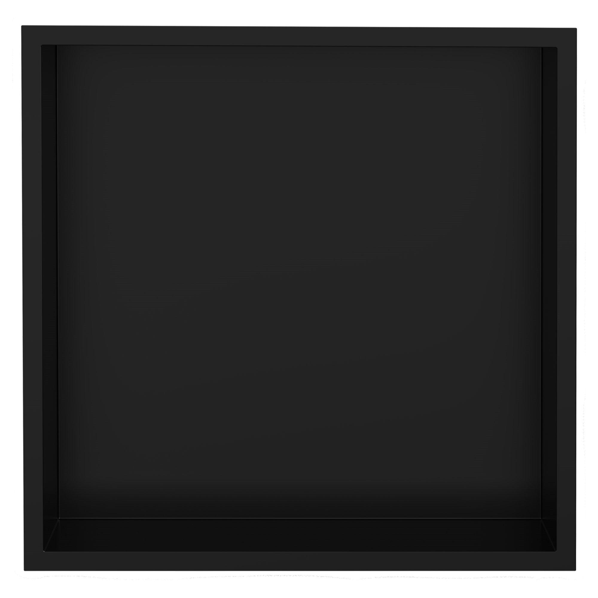 DUSCHNISCHE Schwarz 30/30 cm - Schwarz, Metall (32/10/32cm) - LuxeBath