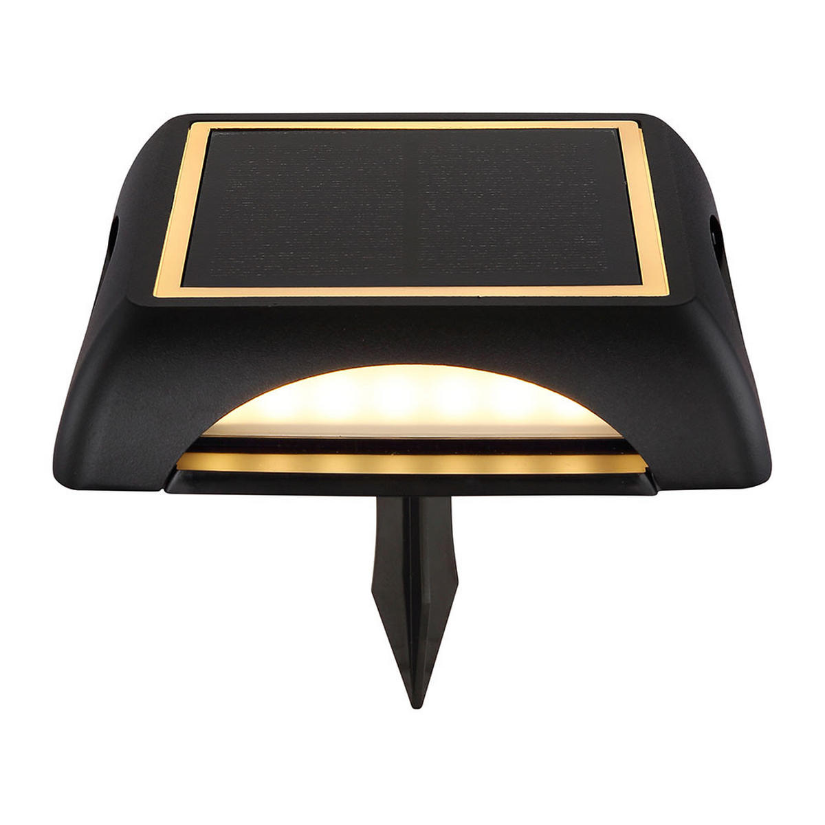 LED AUSSENLEUCHTE Kunststoff Schwarz - Schwarz, Kunststoff (14/14/3.6cm) - Globo Lighting