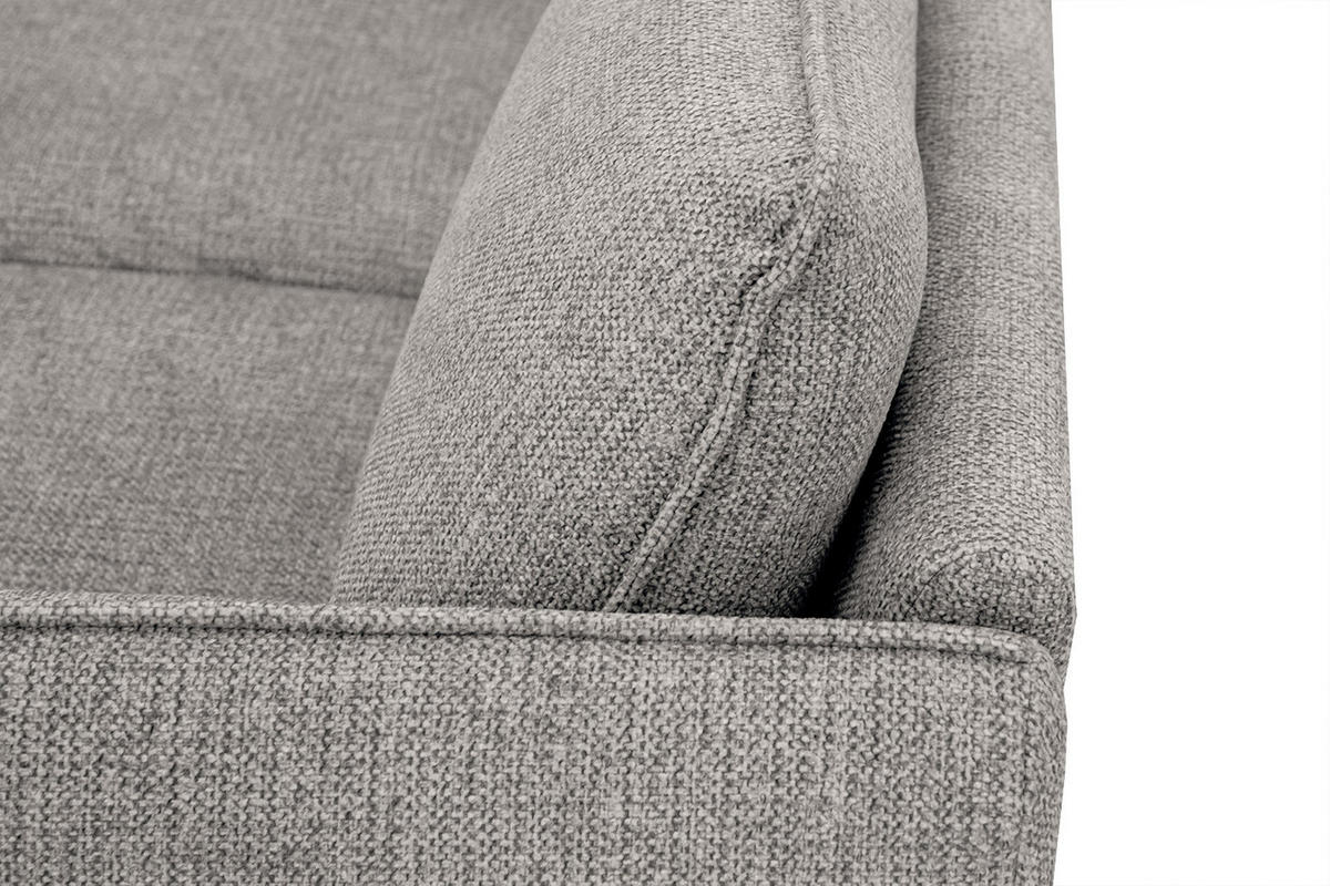 ECKSOFA HOSTEN 4-Sitzer, platinfarben - Platinfarben/Schwarz, Holzwerkstoff/Textil (158/269cm) - Courtois Laville